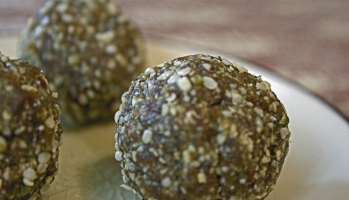 A close up of Cashew Energy Balls