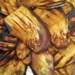 Grilled eggplant on a plate