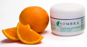 A Sombra gel box next to an orange