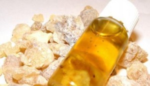 A small bottle of Frankincense oil
