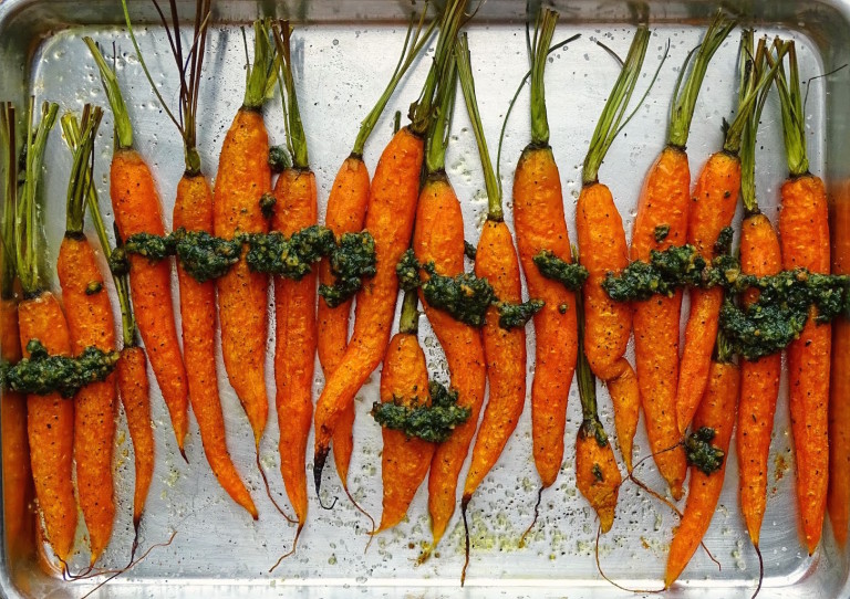 Carrot-Top Pesto Sauce