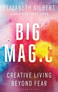 Big Magic book cover illustrating colored powder fusion